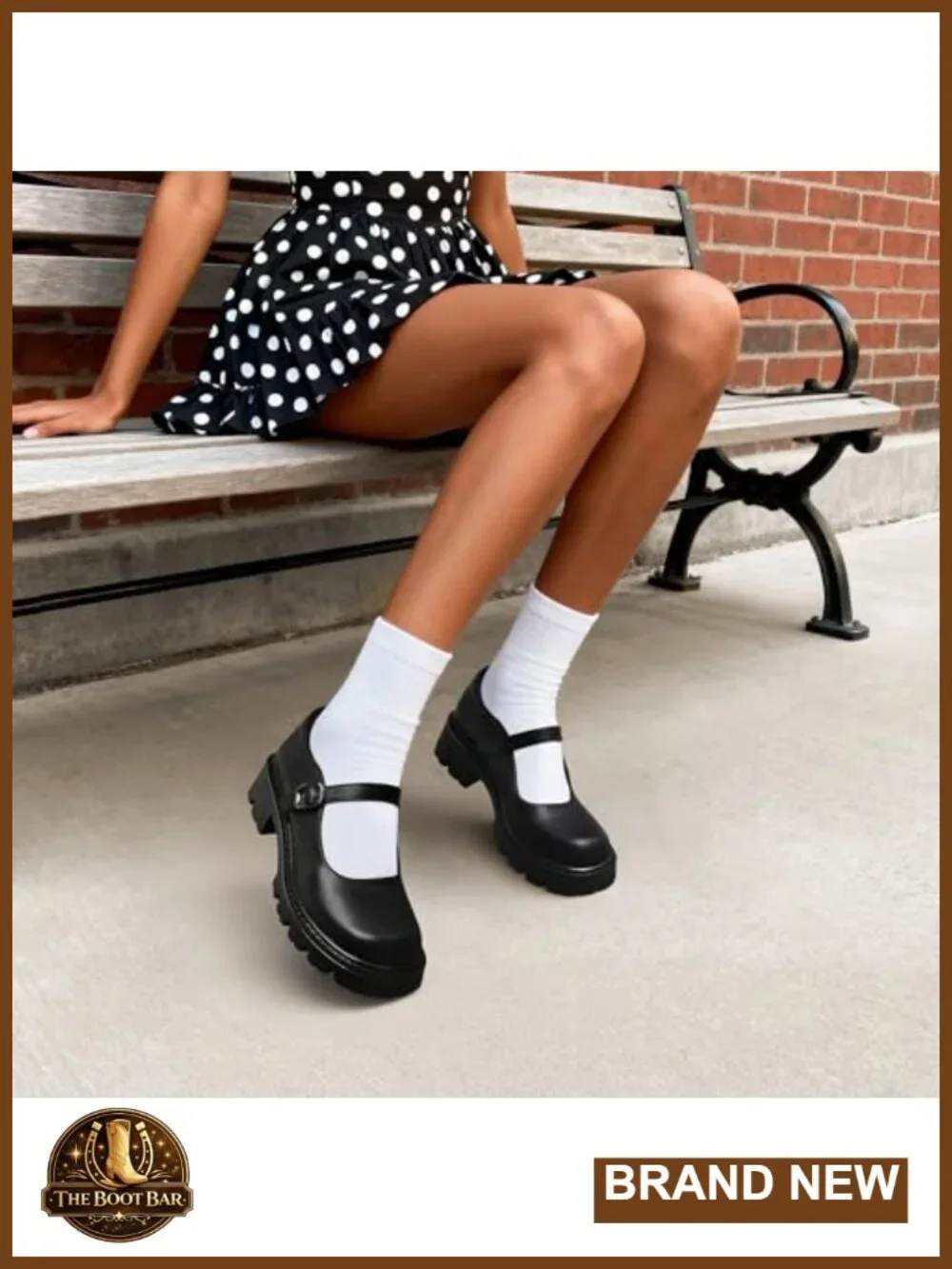 Chunky Platform Block Heel Mary Jane Pumps for Women